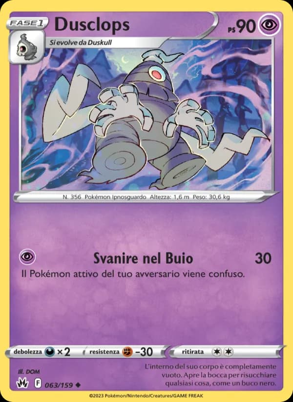 Dusclops card in Italian