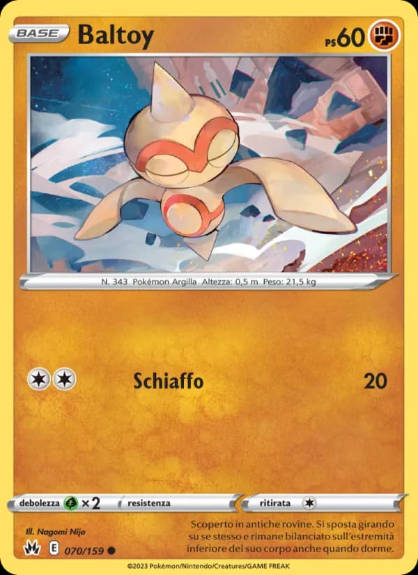 Baltoy card in Italian