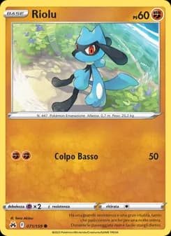 Riolu card in Italian