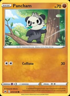 Pancham card in Italian