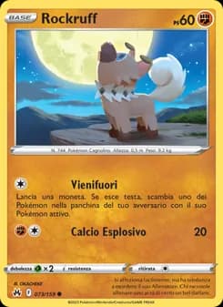 Rockruff card in Italian