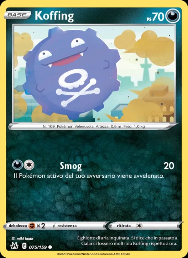 Koffing card in Italian