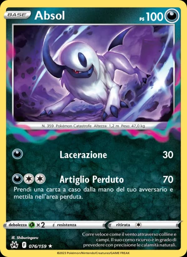 Absol card in Italian