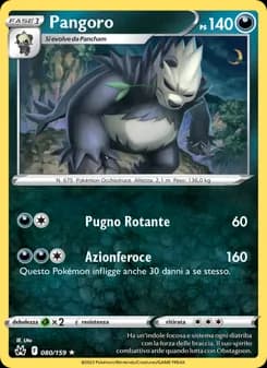 Pangoro card in Italian