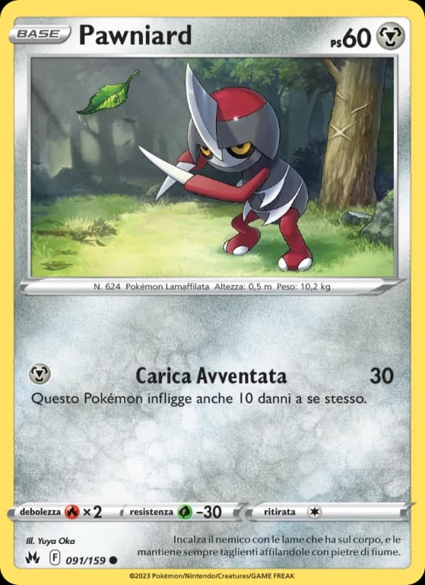 Pawniard card in Italian