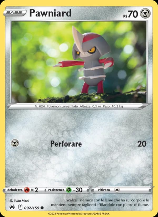 Pawniard card in Italian