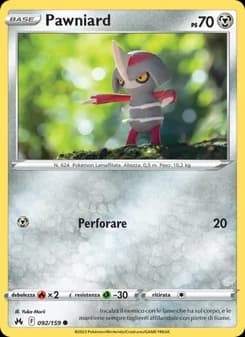 Pawniard card in Italian
