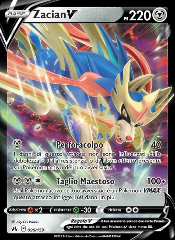 Zacian V card in Italian