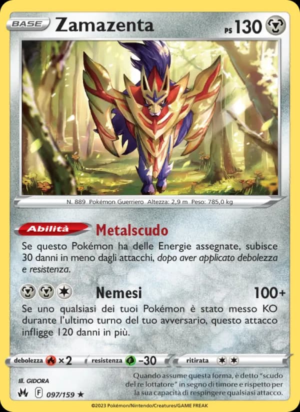 Zamazenta card in Italian