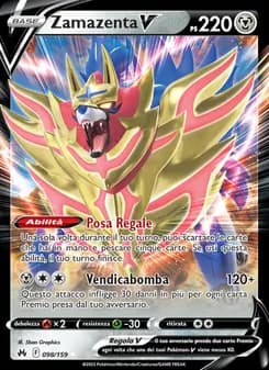 Zamazenta V card in Italian
