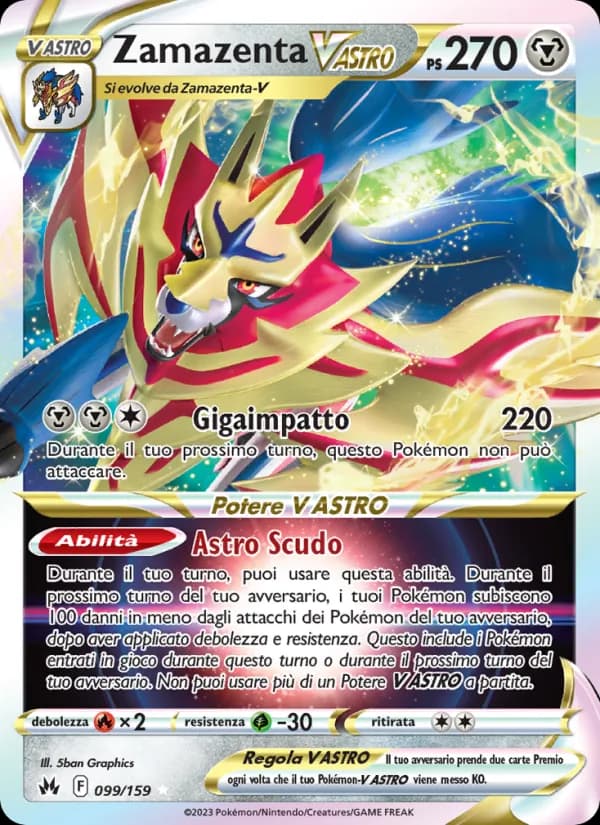 Zamazenta V ASTRO card in Italian