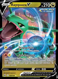Rayquaza V card in Italian