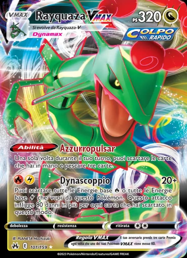 Rayquaza VMAX card in Italian