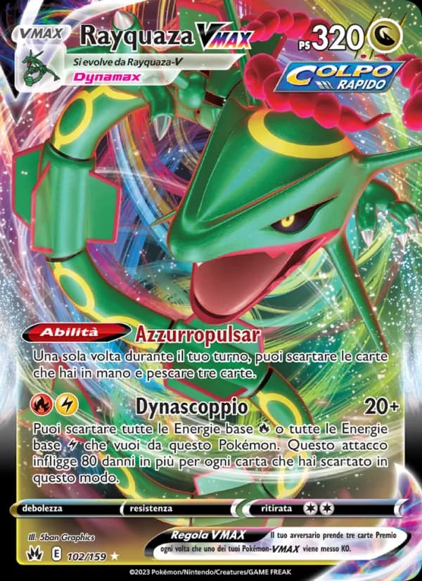 Rayquaza VMAX card in Italian
