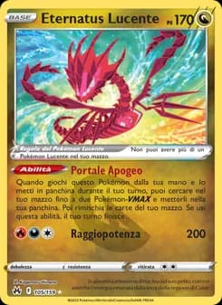 Eternatus Lucente card in Italian