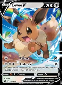 Eevee V card in Italian