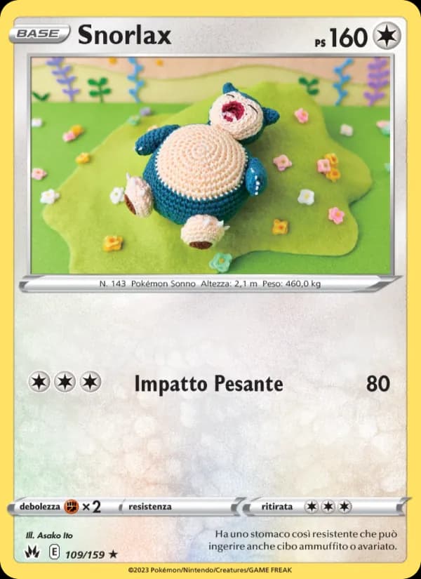 Snorlax card in Italian