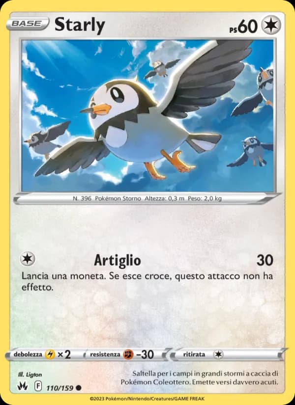 Starly card in Italian