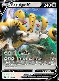 Regigigas V card in Italian