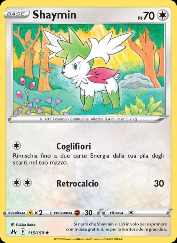 Shaymin card in Italian