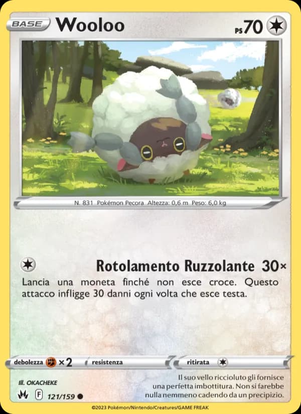 Wooloo card in Italian