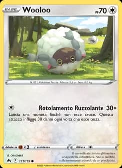 Wooloo card in Italian
