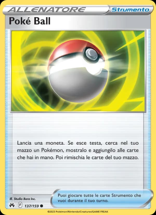 Poké Ball card in Italian