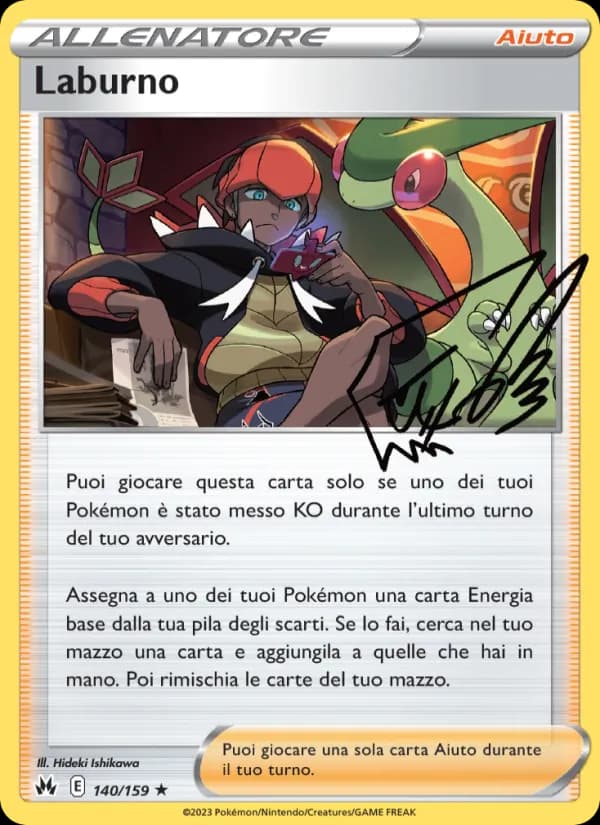 Laburno card in Italian