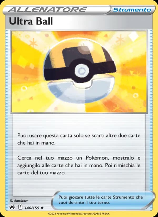 Ultra Ball card in Italian