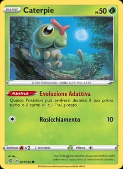 Caterpie card in Italian