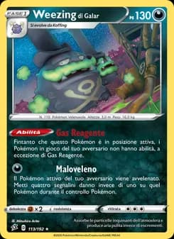 Weezing di Galar card in Italian