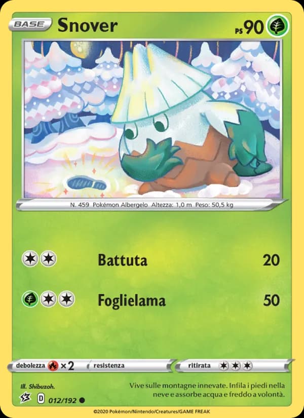 Snover card in Italian