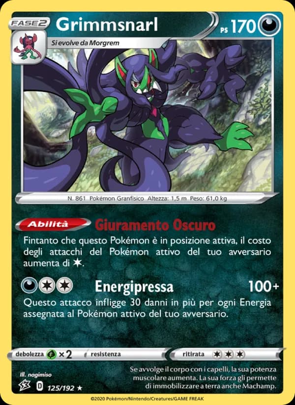 Grimmsnarl card in Italian