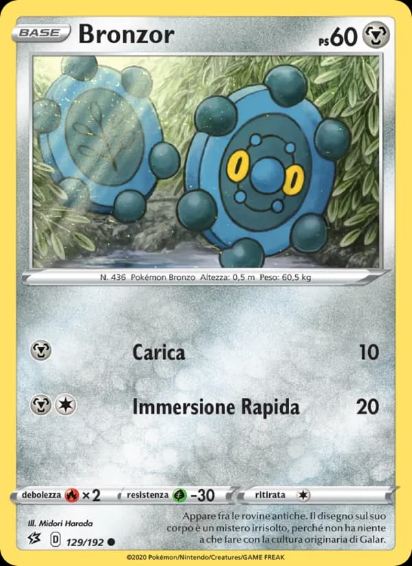 Bronzor card in Italian