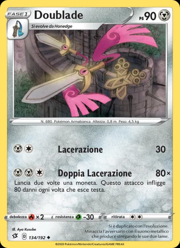Doublade card in Italian