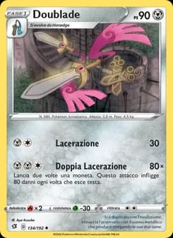 Doublade card in Italian