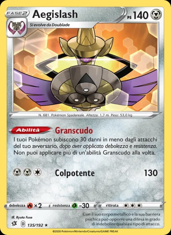Aegislash card in Italian