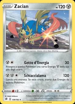 Zacian card in Italian