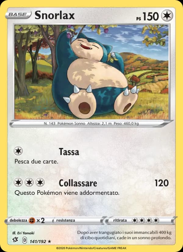 Snorlax card in Italian