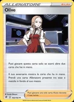 Olive card in Italian