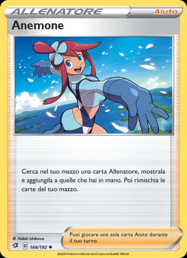 Anemone card in Italian