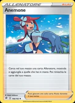 Anemone card in Italian