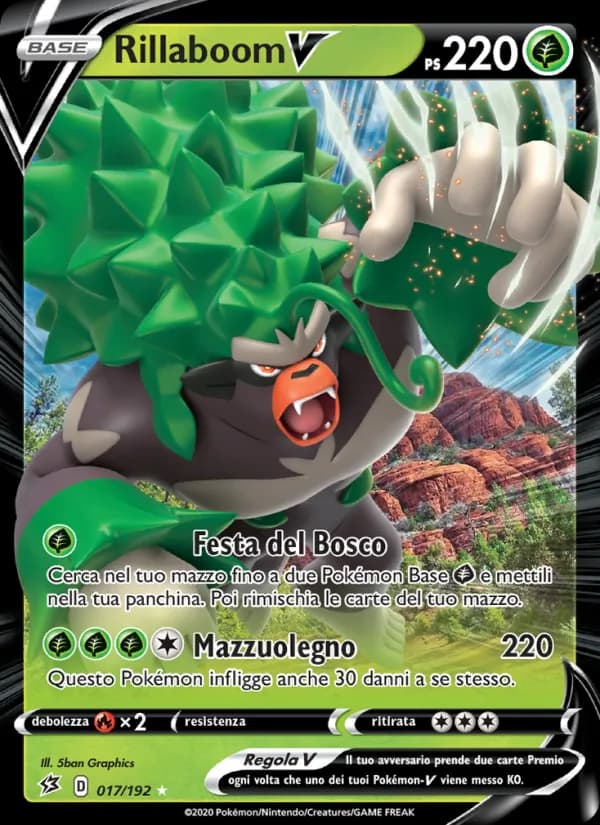 Rillaboom V card in Italian