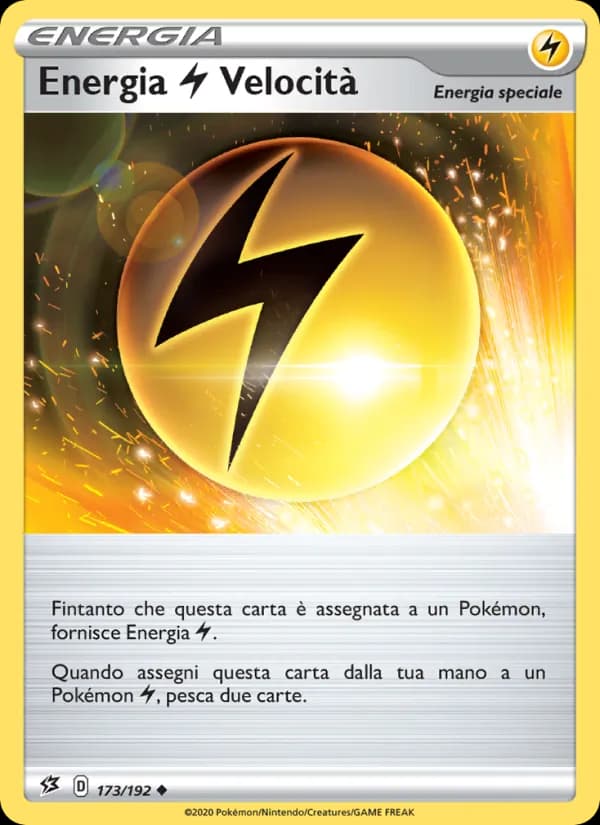 Energia Lightning Velocità card in Italian