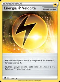 Energia Lightning Velocità card in Italian
