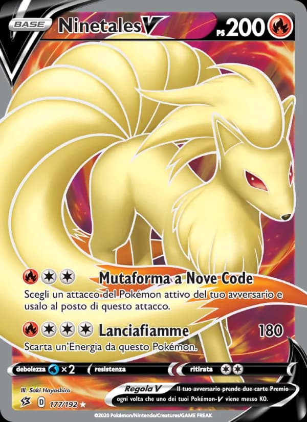 Ninetales V card in Italian