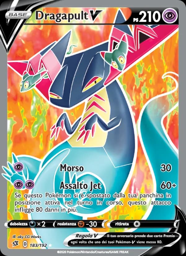 Dragapult V card in Italian