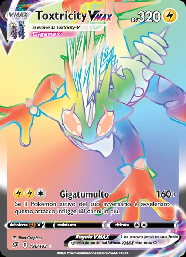 Toxtricity VMAX card in Italian