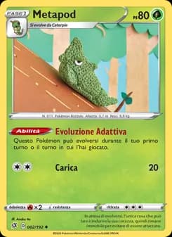 Metapod card in Italian