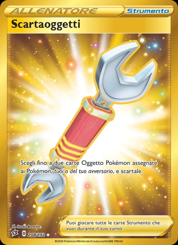Scartaoggetti card in Italian